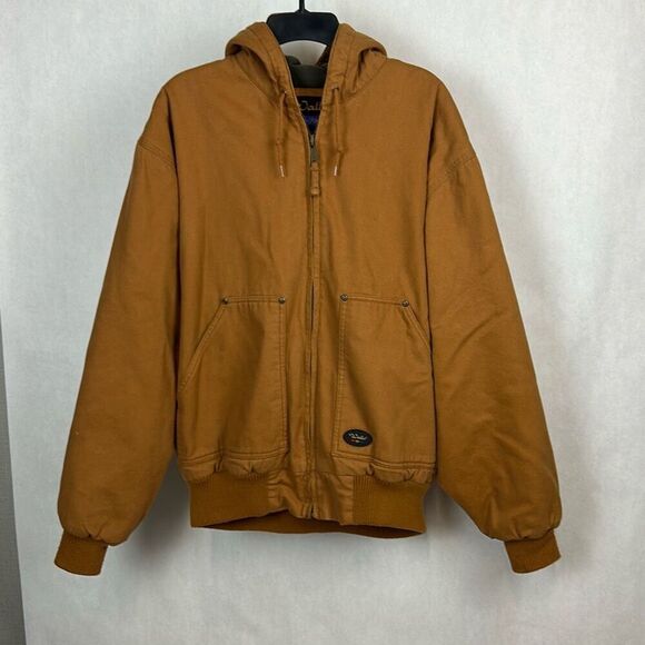 Walls Zero-Zone Jacket Coat w/Hood Canvas Mens Sz Medium 38-40 Brown Tan Zip - Picture 1 of 9